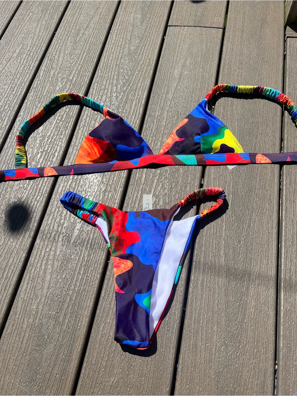 Colorful Abstract Print Bikini Set - Picture 3 of 3
